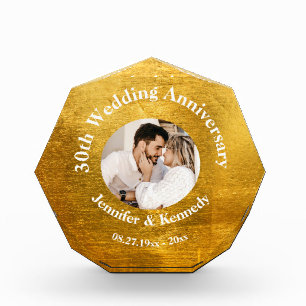 30th Golden Wedding Anniversary Custom Photo Gift