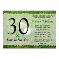 30th Golf Birthday Party Invitation