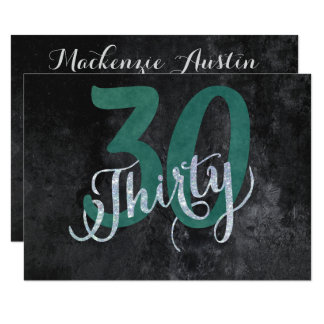 30th Green | Custom Birthday Anniversary Party | Card