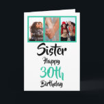 30th happy birthday sister photo collage Card<br><div class="desc">🌶️ Put a smile on a face with this awesome 30th birthday sister photo collage card. - Simply click to personalize this design 🔥 My promises - This design is unique and is designed with you in mind 🙏 Thank you for supporting my small business - If you would like...</div>