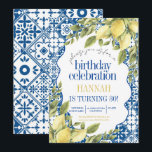 30th Mediterranean Italian Lemon Birthday Invitation<br><div class="desc">La Dolce Vita Italian 30th birthday party invitation</div>