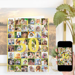 30th or Any Age Photo Collage Big Birthday Card<br><div class="desc">Photo template big birthday card which you can customize for any age and add up to 40 different photos. The sample is for a 30th Birthday which you can edit and you can also personalize the message inside and record the year on the back. The photo template is ready for...</div>