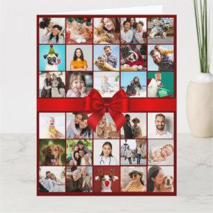 30th or Any Age Photo Collage Big Birthday Card