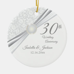  Wedding Anniversary Decorations Pearl White Silver
