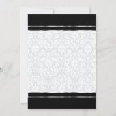 30th Pearl Anniversary Design - Black and White Invitation (Back)