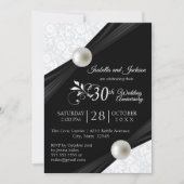30th Pearl Anniversary Design - Black and White Invitation (Front)