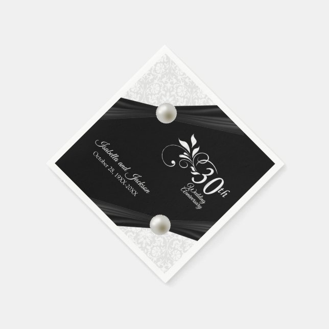 30th Pearl Anniversary Design Napkins (Corner)