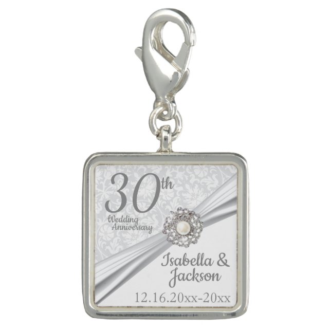 30th Pearl Anniversary Keepsake Charm (Front)