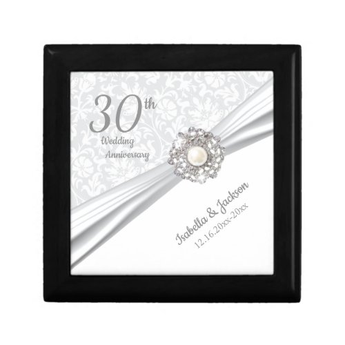 30th Pearl Jewel Wedding Anniversary Design Jewelry Box