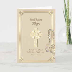 30th Pearl Ordination Anniversary Priest Clergy Card