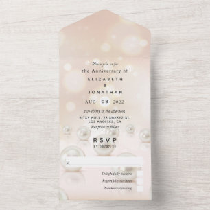 30th Pearl Wedding Anniversary All In One Invitati All In One Invitation