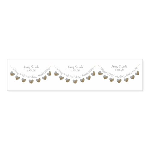 30th pearl wedding anniversary bunting napkin bands