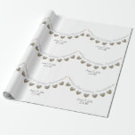 30th pearl wedding anniversary bunting wrapping paper<br><div class="desc">Personalized pearl 30th wedding anniversary wrapping paper Perfect for couples/ grandparents/ parents who are celebrating thirty wonderful years of marriage. The names of the husband and wife shown, as well as the wedding date and bunting text are fully customizable. Matching gift bags, greeting cards and tissue paper are also available...</div>