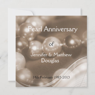©30th Pearl Wedding Anniversary Celebaration Invitation