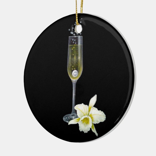 30th Pearl Wedding Anniversary Commemorative Ceramic Ornament (Left)