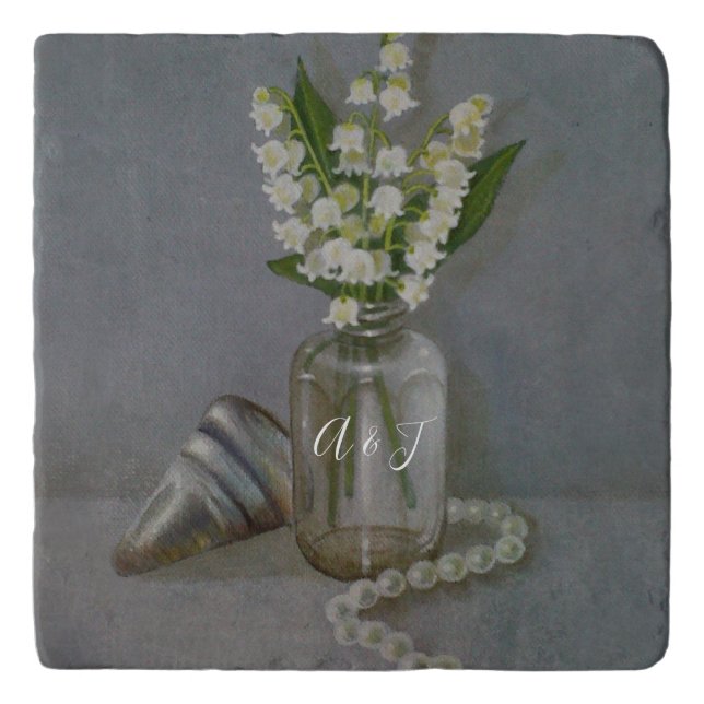 30th Pearl Wedding Anniversary Commemorative Trivet (Front)