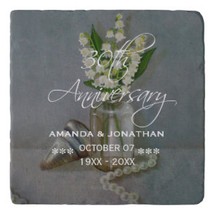 30th Pearl Wedding Anniversary Commemorative Trivet