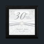 30th Pearl Wedding Anniversary Design Gift Box<br><div class="desc">30th Wedding Anniversary Design Gift Box ready for you to personalize. ⭐This Product is 100% Customizable. Graphics and / or text can be added, deleted, moved, resized, changed around, rotated, etc... 99% of my designs in my store are done in layers. This makes it easy for you to resize and...</div>