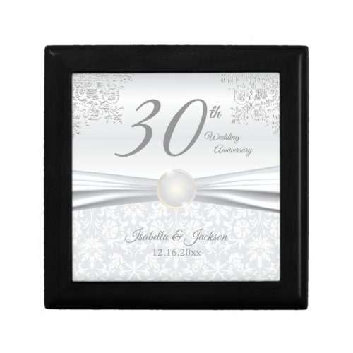 30th Pearl Wedding Anniversary Design Gift Box