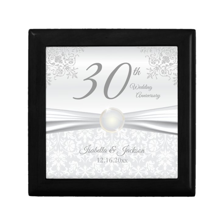 30th Pearl Wedding Anniversary Design Gift Box Zazzle