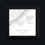 30th Pearl Wedding Anniversary Design Keepsake Box<br><div class="desc">🥇AN ORIGINAL COPYRIGHT ART DESIGN by Donna Siegrist ONLY AVAILABLE ON ZAZZLE! 30th White Pearl Wedding Anniversary Design keepsake gift box ready for you to personalize. Great for an anniversary or wedding simply by changing the wording. ✔NOTE: ONLY CHANGE THE TEMPLATE AREAS NEEDED! 😀 If needed, you can remove the...</div>