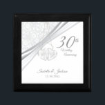 30th Pearl Wedding Anniversary Design Keepsake Box<br><div class="desc">🥇AN ORIGINAL COPYRIGHT ART DESIGN by Donna Siegrist ONLY AVAILABLE ON ZAZZLE! 30th White Pearl Wedding Anniversary Design keepsake gift box ready for you to personalize. Great for an anniversary or wedding simply by changing the wording. ✔NOTE: ONLY CHANGE THE TEMPLATE AREAS NEEDED! 😀 If needed, you can remove the...</div>