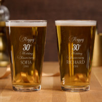 30th Pearl Wedding Anniversary Elegant Script