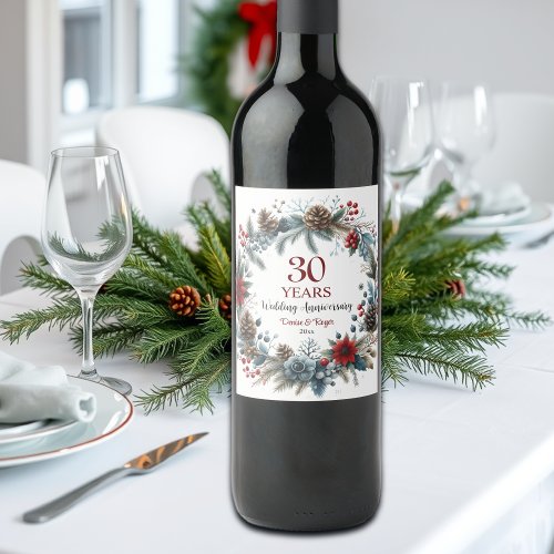 30th Pearl Wedding Anniversary Elegant Winter