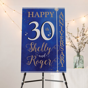 30th Pearl Wedding Anniversary Foam Board Sign