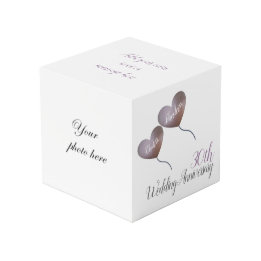 30th pearl wedding anniversary heart balloons cube
