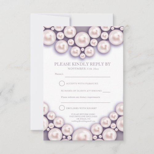30th pearl wedding anniversary heart reply card