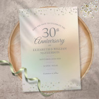 30th Pearl Wedding Anniversary Hearts Confetti