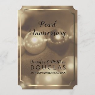 30th Pearl Wedding Anniversary Nostalgia Invites ©