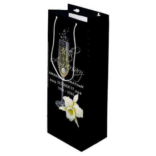 30th Pearl Wedding Anniversary Party Gift Wine Gift Bag