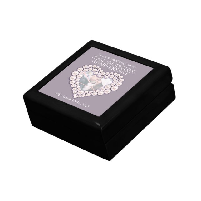30th pearl wedding anniversary photo wife gift box (Side)