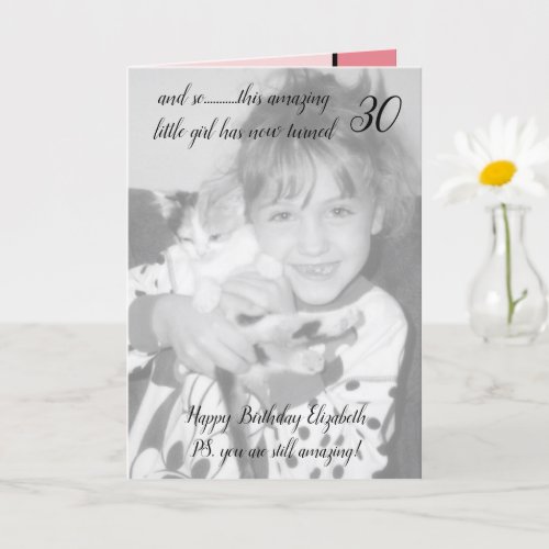  30th still amazing pink birthday photo