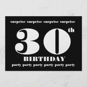 30th SURPRISE Birthday Party Invitation Template