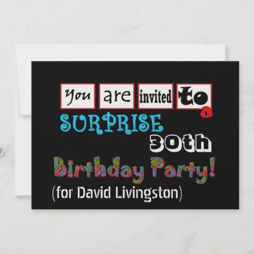 30th SURPRISE Birthday Party Invitation Template