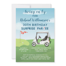 30th Surprise Birthday Party Men's Golf Theme