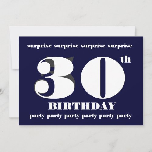 30th SURPRISE Midnight Birthday Party Template