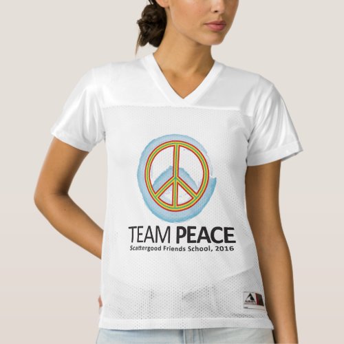 30th Team Peace Logo Womens Football Jersey