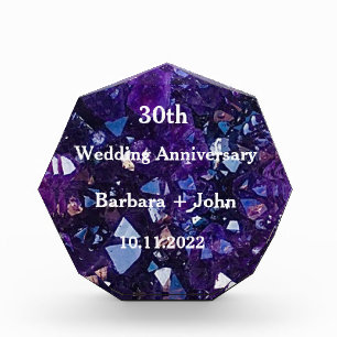 30th Wedding Anniversary Amethyst Purple Gift