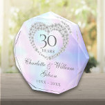 30th Wedding Anniversary Beautiful Pearl Heart  Photo Block<br><div class="desc">Featuring a beautiful pearl heart,  this chic 30th wedding anniversary gift can be personalised with your special pearl anniversary information on a pearl background. Designed by Thisisnotme©</div>