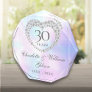 30th Wedding Anniversary Beautiful Pearl Heart  Photo Block