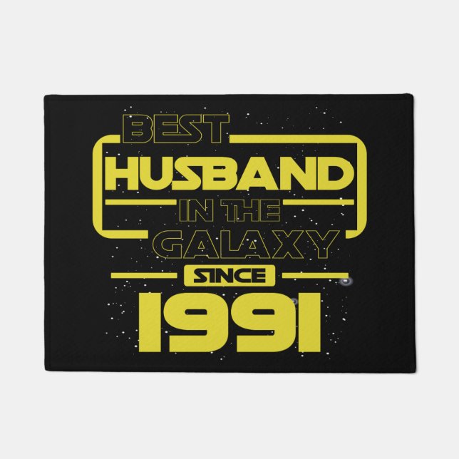 30th Wedding Anniversary Best Husband since 1991 Doormat (Front)