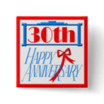 30th Wedding Anniversary Buttons