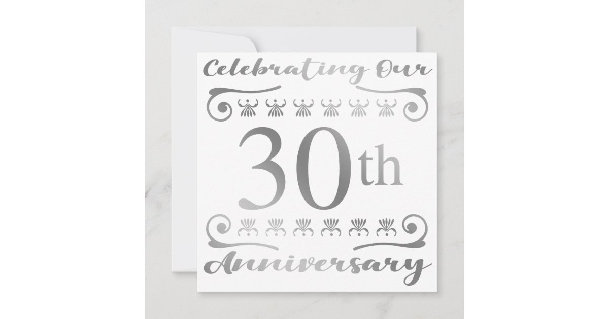 30th Wedding Anniversary Card | Zazzle