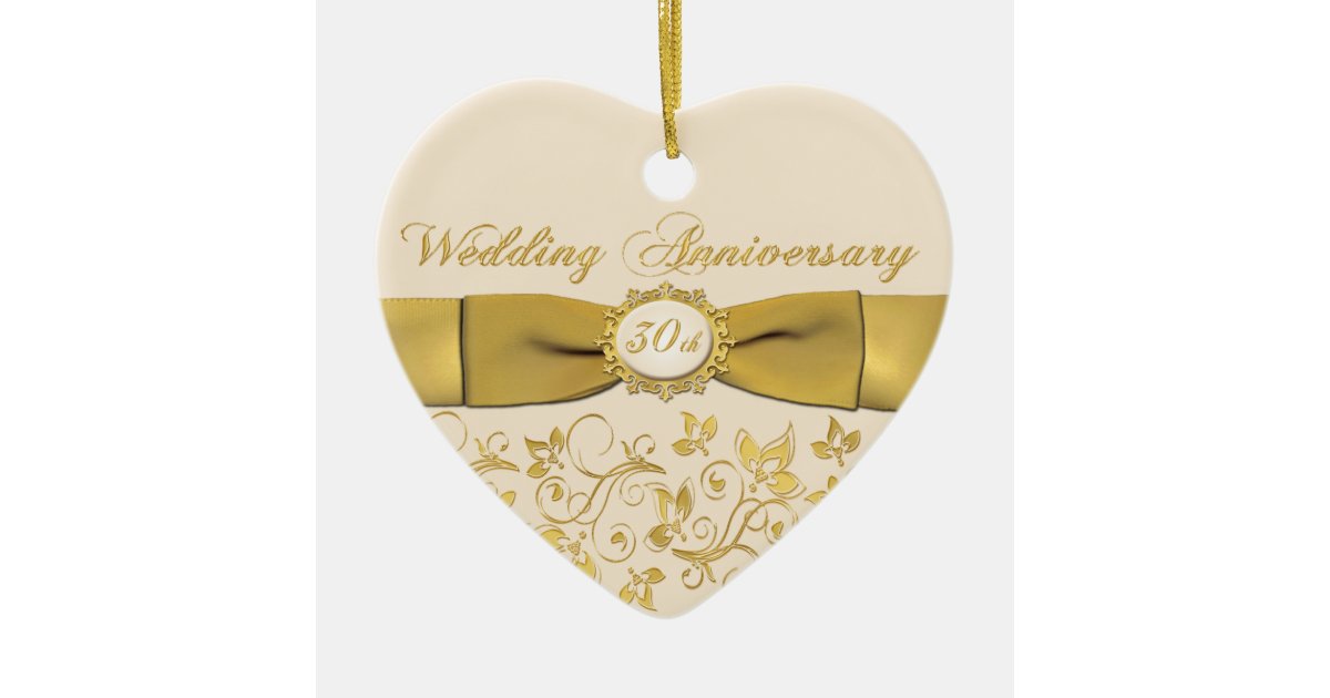 30th wedding anniversary ornament Clearance