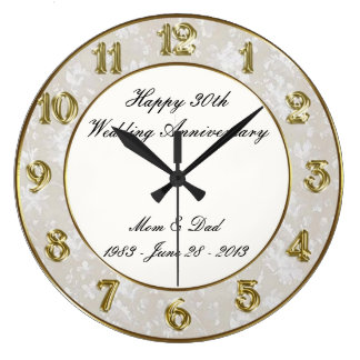 30th Wedding Anniversary Clock