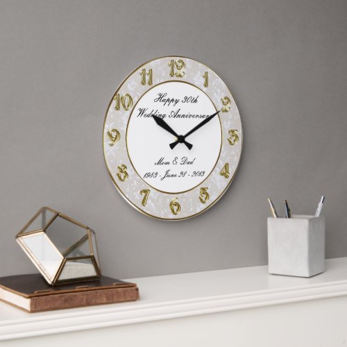 30th Wedding Anniversary Clock